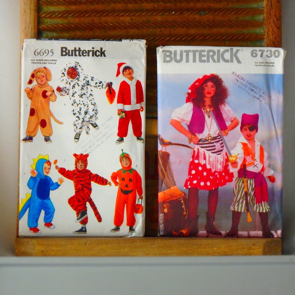 Vintage Halloween Costume Sewing Patterns ~ Lot of 2 !!